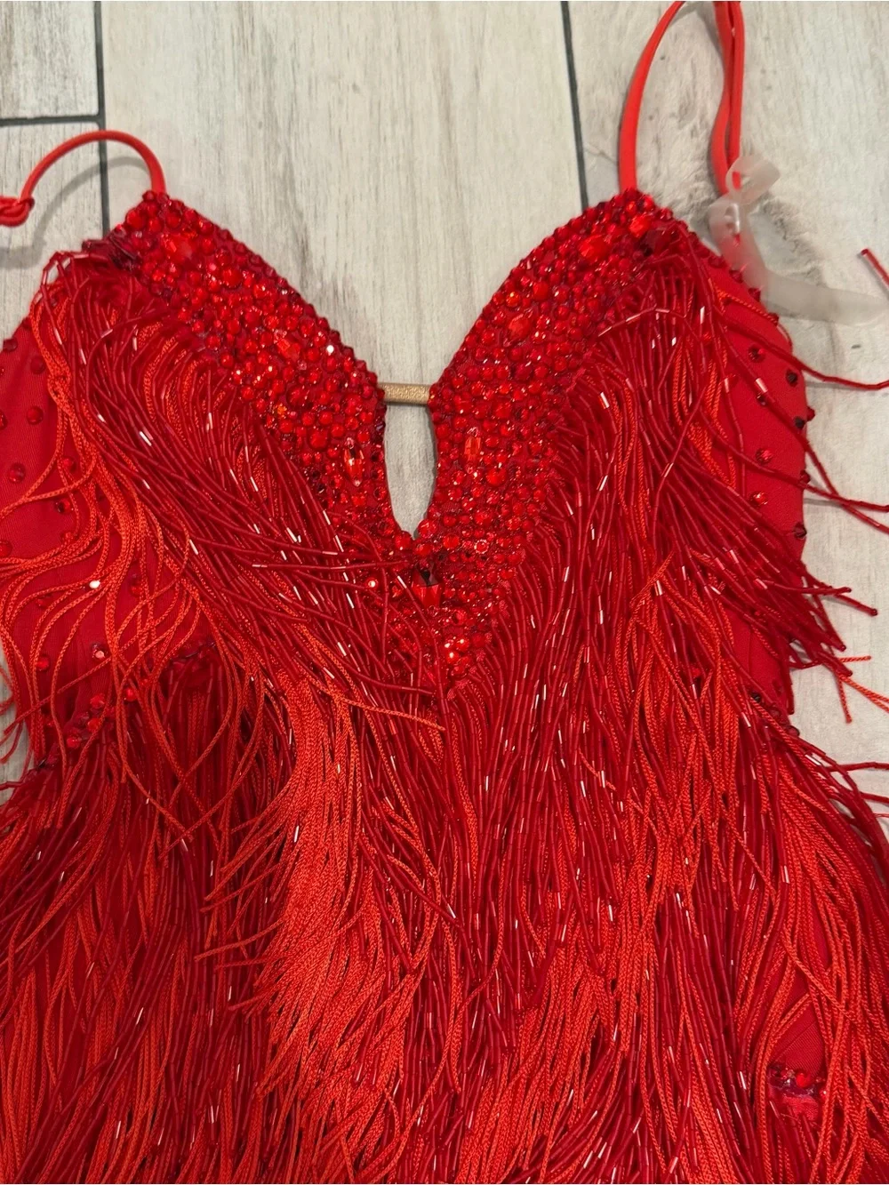 Custom Ballroom Red Dress Size 12